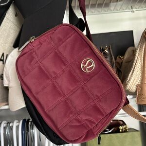 Lululemon Quilted Burgundy belt Bag